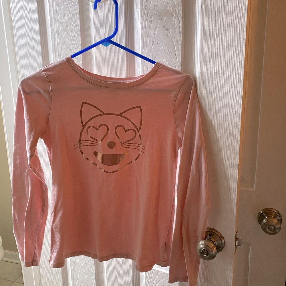 Gap Kids Girls Size XXL Cat Pink Top A11E